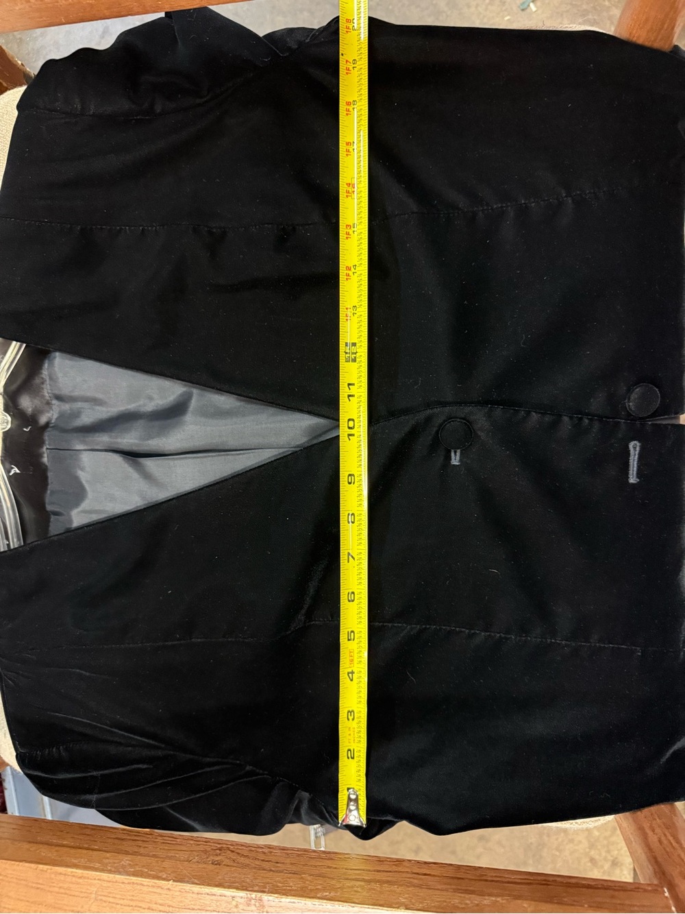 Source Unknown Black Velvet Button-Front Jacket - Picture 4 of 4